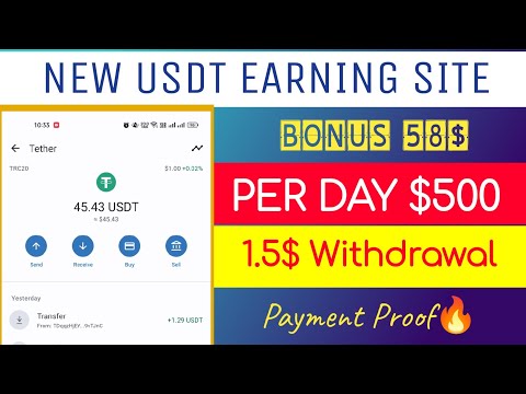 New USDT earning website in 2023 | and you Can get 58 USDT when you register | USDT Mining Site