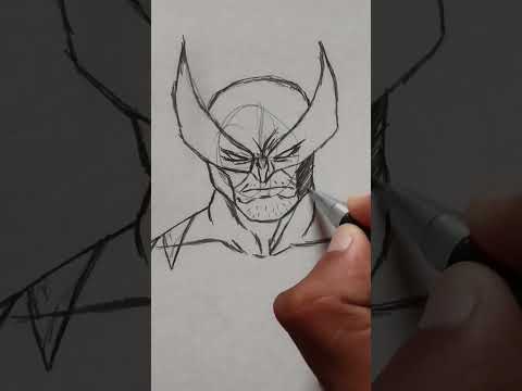 Drawing Wolverine easy #wolverine #stickman #deadpoolvswolverine #deadpool3 #comic #mangaart #anime