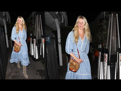 German Model Claudia Schiffer Looks Stunning As She Grabs Dinner With Husband Matthew Vaughn!