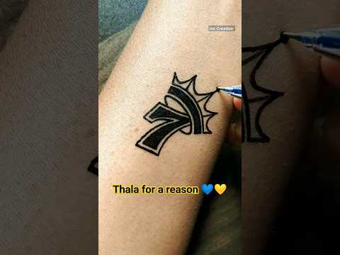 MSD thala 7 tattoo idea .........#easytattoo #bodyart #tattooart #diytattoo #tattoodesign #trending