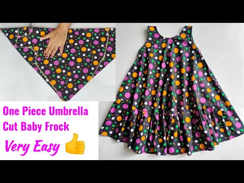 One Piece umbrella cut Baby frock cutting and stitching | Baby Frock cutting and stitching