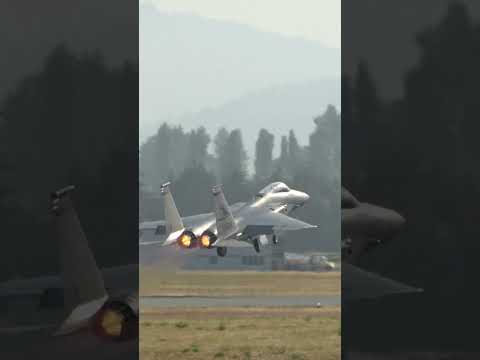 F-15 Eagle Full Afterburner Takeoff #shorts #takeoff #military