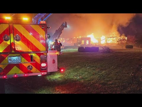 Family escapes large house fire in Montgomery County