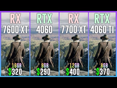 RX 7600 XT vs RTX 4060 vs RX 7700 XT vs RTX 4060 TI - Test in 25 Games