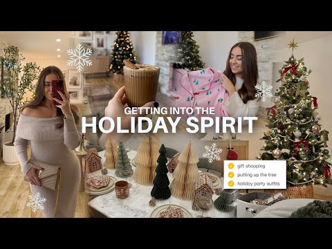 getting into the holiday spirit! 🎄 decorating the house, gift shopping, & holiday outfit haul