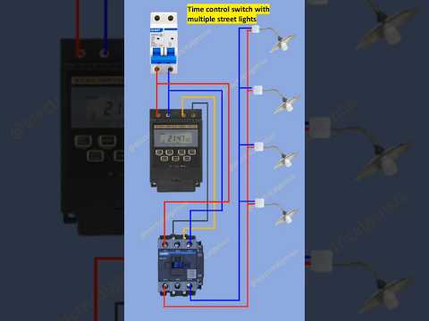 Time control switch with multiple street lights | street light | automatic light switch |time switch