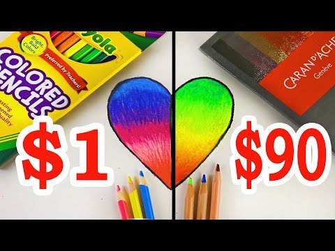 $90 LUXURY Color Pencils VS $1 CRAYOLA Color Pencils: Which is worth the money?