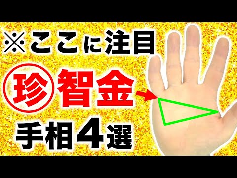 【手相】３０００人中１人の大金運！珍しい智金手相４選【マネーの達人線・多角経営線】