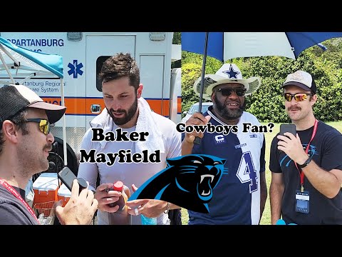 Giving Baker Mayfield Bojangles at Carolina Panthers Training Camp