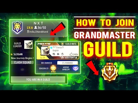 How to join grandmaster guild 2024 | Join Grandmaster guild 2024 | V badge guild in free fire