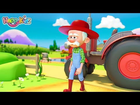 Old MacDonald had a farm 👨‍🌾 🚜 | @HappyLittleKids-TV | Farm animal songs