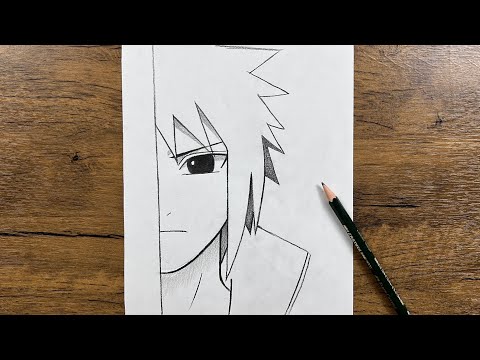 How to draw sasuke uchiha easy step-by-step | easy anime drawing for beginners