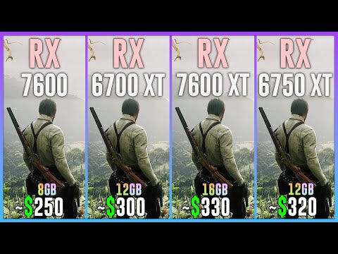 RX 7600 vs RX 6700 XT vs RX 7600 XT vs RX 6750 XT - Test in 20 Games