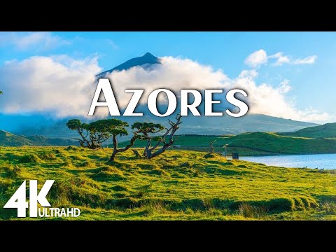 FLYING OVER AZORES (4K UHD) - Relaxing Music Along With Beautiful Nature Videos - 4K Video HD