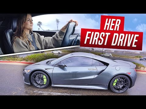 MY FIANCÉE'S FIRST TIME DRIVING HER NEW SUPERCAR!