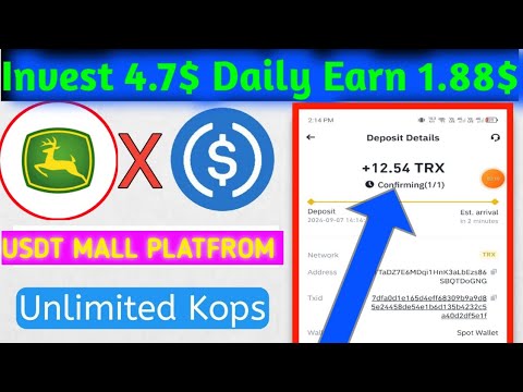 Shopping Mall Platfrom 2024 || New Usdt Shopping site || Usdt Investmest Platfrom 2024 || Kup Vedio