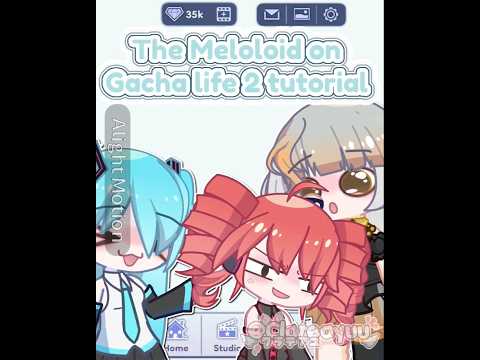 Making the Meloloid on gacha life 2 ‼️ (tutorial ✨) #gacha #gachatutorial #vocaloid #shorts