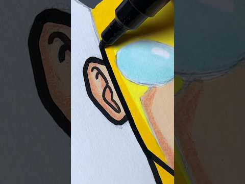 Drawing Invincible with Posca Markers! Satisfying Art! (#shorts)