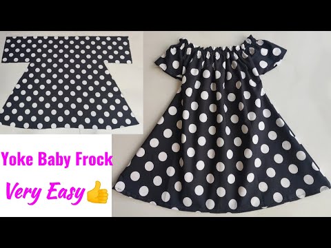 Very Easy Yoke Baby frock cutting and stitching