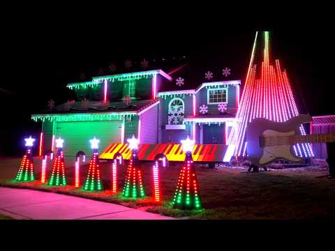 Metal Carol of the Bells Christmas Light Show! (Dec 2017)