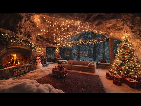 Embrace the Comfort of Christmas Night: Soothing Rain and Crackling Fire Sounds for a Relaxing