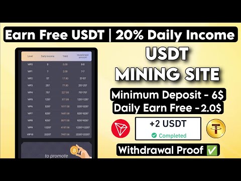 New Usdt Earning Site Usd Mining Site 2024 Best Investment Usdt Earning Website