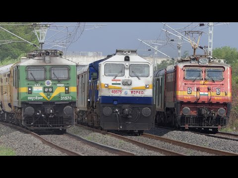 ELECTRIC Traction Begins in NANDED Division | ELECTRIC and DIESEL Train Videos | PART 2 | I R