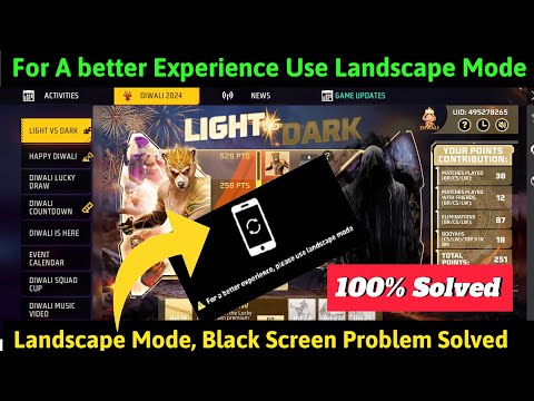 For A Better Experience Please Use Landscape Mode Problem |Auto Screen Rotate landscape Mode Problem