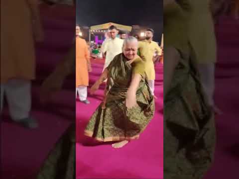 80 years old guju grandma doing garba