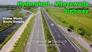 #Hyderabad #Vijayawada High way │ Drone views │ toll gates and route