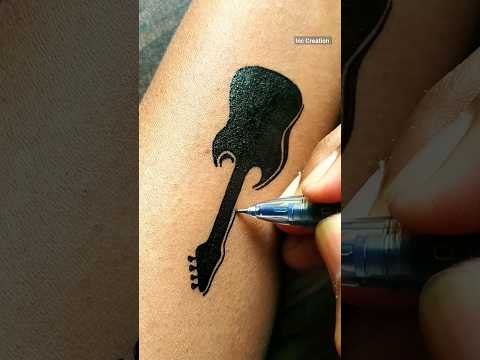 Beautiful 😍Guitar tattoo idea for boys n girls ........ #easytattoo #art #bodyart #diytattoo #tattoo