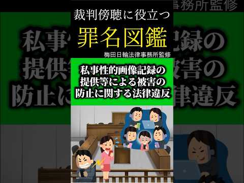 【リベンジポルノ】拡散の恐怖に被害者と自分よがりな言い訳の被告人【罪名図鑑】　#shorts