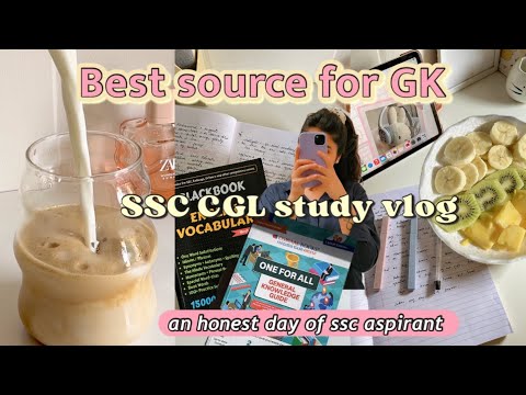 SSC CGL study vlog 📚Best sources for GK |cgl 2024|an honest day of ssc aspirant #cgl #sscaspirants