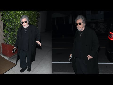 Al Pacino is Bombarded By Autograph Hounds After Having Dinner at Italian eatery in Santa Monica!