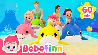 👶🦈 Baby Shark doo doo doo | 1 hour with Bebefinn! | +Compilation | Nursery Rhymes & Kids Songs