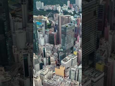 Modern Hong Kong In Drone View #travel #shorts