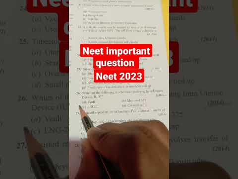 #neet2023#neet paste 10 years question #shorts #mbbs