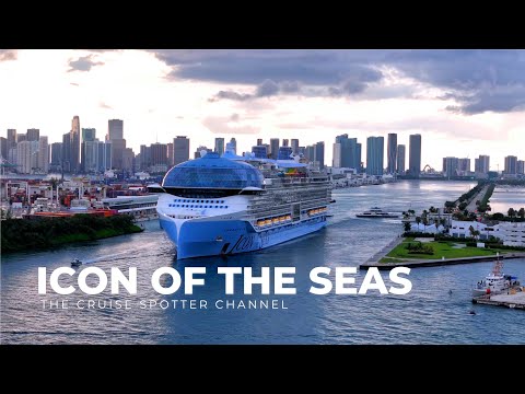 CRUISE SHIP SAILINGS | DRONE VIDEO | THE AMAZING ICON OF THE SEAS | ROYAL CARIBBEAN LARGEST SHIP