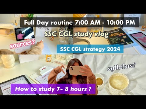 SSC CGL study vlog📓cgl plan 2024|sources for preparing cgl My winter routine | study and strategy