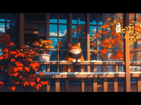 Snowflakes filled the sky ❄️😻 Winter Snowy Lo-fi ~ Study to Focus to || Lofi With My Cat