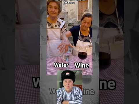 Water or Wine or ...? #crazyrussiandad #water #wine #vodka #italy #italian #russia #russian