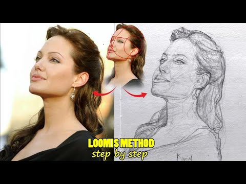 Master the Art of Portraiture  Drawing Angelina Jolie Step by Step - One pencil drawing