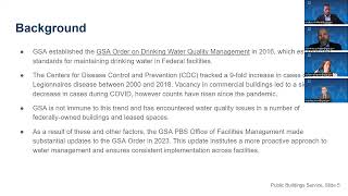 GSA Industry Outreach: Water Quality Management and Testing in Leased Spaces