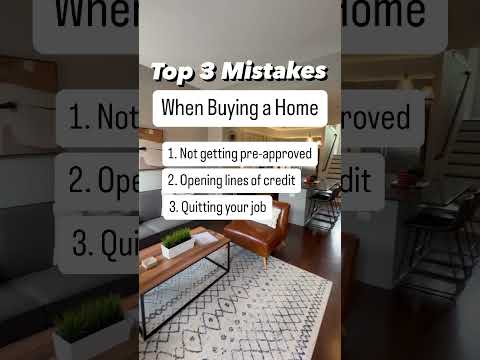 Top Mistakes when buying a home