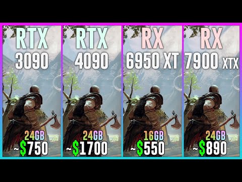 RTX 3090 vs RTX 4090 vs RX 6950 XT vs RX 7900 XTX - Test in 25 Games