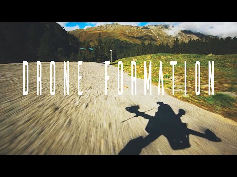 DRONE LONG RANGE FORMATION FLYING HIGH UP IN THE MOUNTAINS - Amazing Views