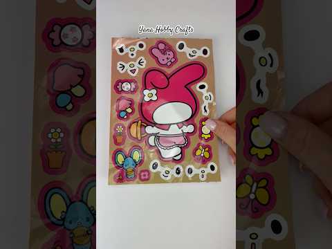 DIY paper crafts ✨ decorate sticker book 🩷 My Melody #papercraft #diycrafts #diypapercraft