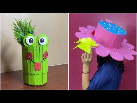 DIY Cute Frog Planter and Creative Flower Hat | Fun Craft Ideas for Kids