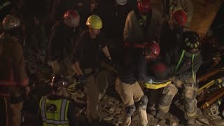 Louisville construction worker trapped for nine hours in pile of rubble