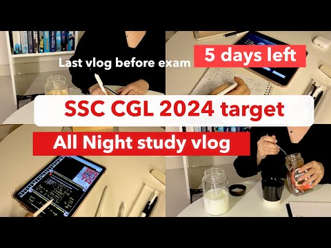 SSC Cgl exam date 🎧📚| all night studying |cglexam date |last vlog before exam #cglexamdate #ssccgl